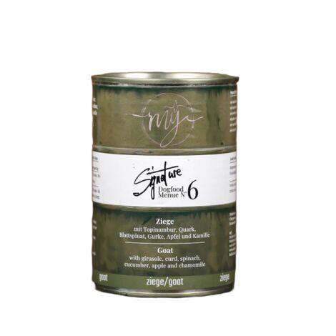 Carne de cabra 75% con alcachofa de Jerusalén 410 g para perros alergias intolerancias alimentarias Mi Firma (1/4)