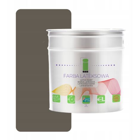 PINTURA DE LÁTEX PARA PAREDES INTERIORES GRIS CUARZO 2L FABRICANTE (1/5)