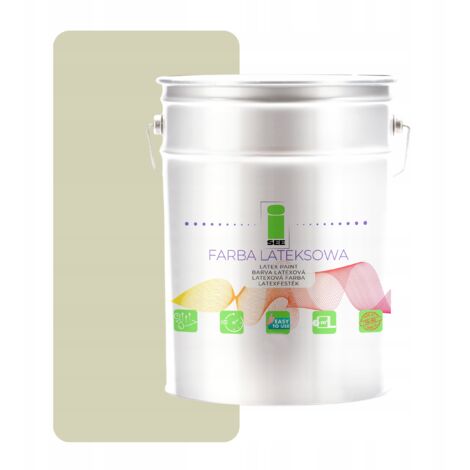 PINTURA DE LÁTEX PARA PAREDES DE INTERIOR, VERDE DELICADO, 10 L, FABRICANTE (1/5)