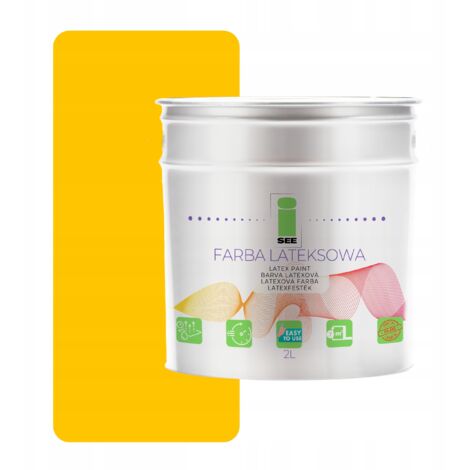 PINTURA DE LÁTEX PARA PAREDES DE INTERIOR MOSTAZA DORADA 2L FABRICANTE (1/5)