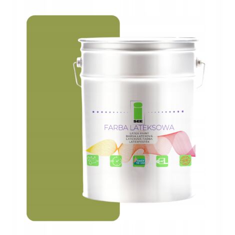 Pintura de látex verde para paredes interiores, verde musgo, 10 l, Polonia (1/5)