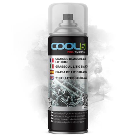 Grasa de litio blanca COOL5 - Grasa de litio blanca en aerosol, lubricante de larga duración 400 ml + Limpiador universal 500 ml