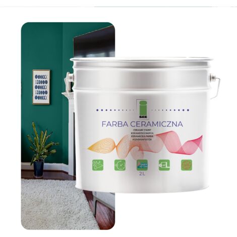 PINTURA CERÁMICA PARA PAREDES LAVABLE VERDE TURQUESA MENTA 2L RESISTENTE A LAS MANCHAS (1/5)