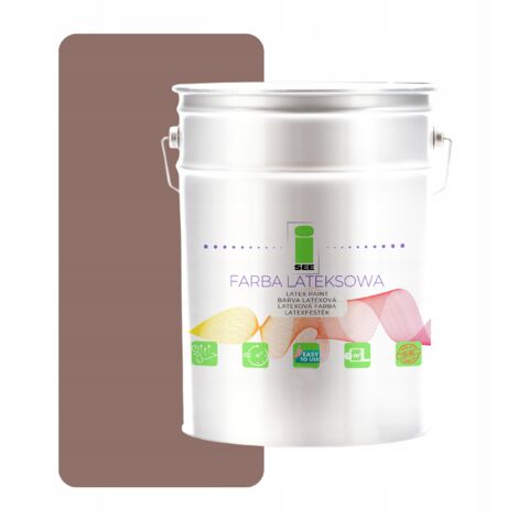 PINTURA DE LÁTEX PARA PAREDES DE INTERIOR, MARRÓN TERROSO, 5 L, FABRICANTE (1/5)