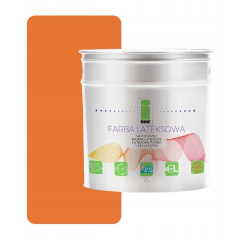 PINTURA DE LÁTEX PARA PAREDES INTERIORES NARANJA 2L FABRICANTE (1/5)