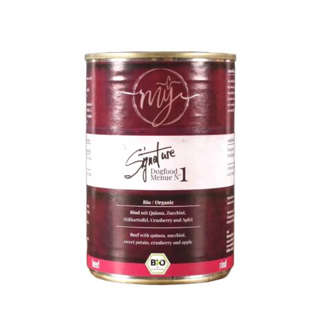 Ternera ecológica 75% con quinoa y calabacín 410 g Comida húmeda para perros Mi Firma (1/3)