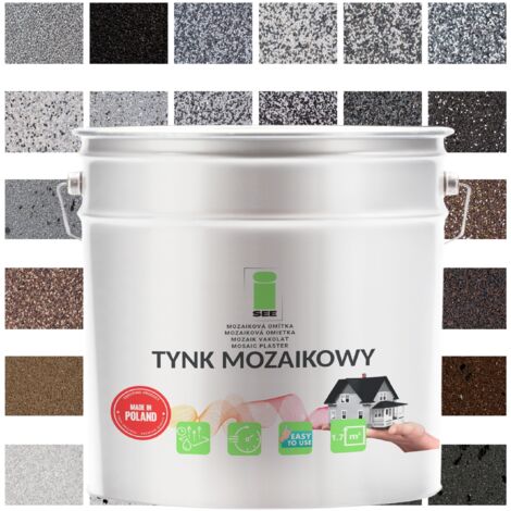 Revestimiento de mosaico de resina Clase 1 Resistente a las heladas 7 kg Premium 36 variantes