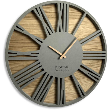 Reloj de pared romano grande estilo loft para el salón, 50 cm