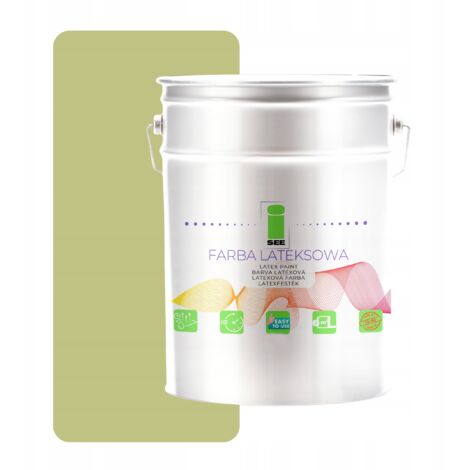 Pintura de látex para paredes interiores verde pistacho 5L Polonia (1/5)