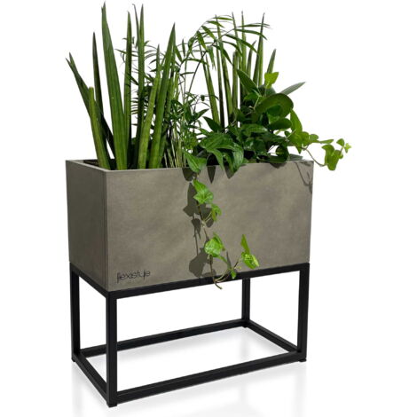 Soporte para flores LOFT FIORINO, gris, 42x22x40 cm