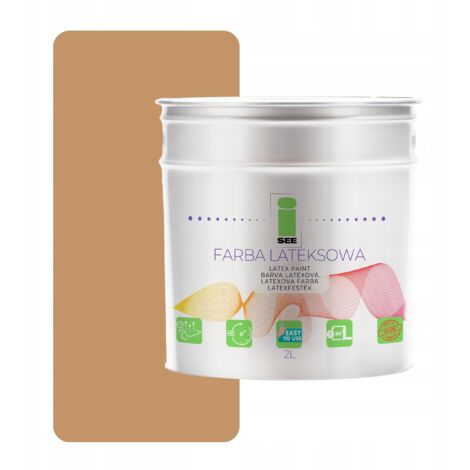 PINTURA DE LÁTEX PARA PAREDES INTERIORES BEIGE PASTEL 2L POLONIA (1/5)