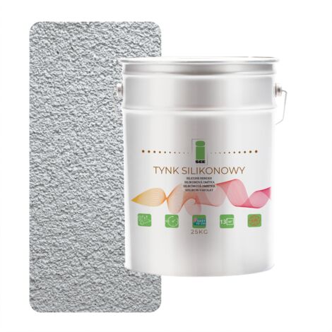 Revestimiento exterior de silicona para fachadas, gris claro, 1,5 mm, calidad superior, 25 kg