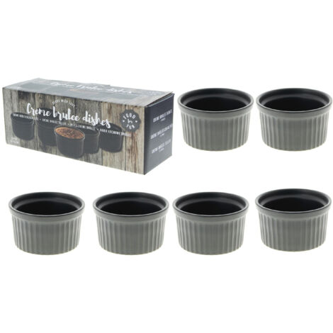 6x MOLDES PARA MUFFINS DE CREMA BR脷LLE DE PORCELANA (1/5)