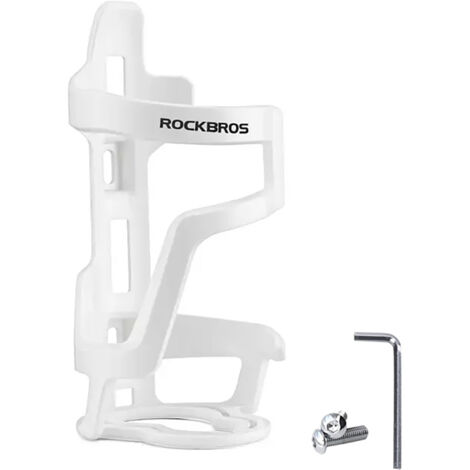 Portabidón de bicicleta de policarbonato para botellas de 51-73 mm de diámetro - blanco (1/5)