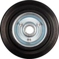Rueda con cojinete de goma negra 160mm / 87455 / VOREL