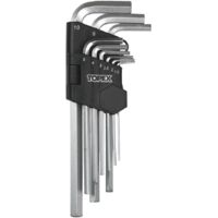 JUEGO DE LLAVES HEXAGONALES TIPO L 1,5-10 MM DE LARGO 9 PIEZAS - T 35D956