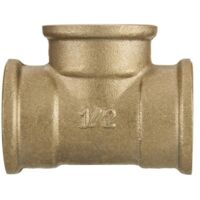 Te de latón hembra de 3/4"