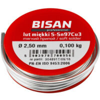 Hilo de soldadura blanda sin plomo de 2,5 mm para tubos de cobre 100 g
