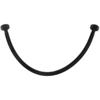 Manguera trenzada de nailon negro de 1/2" x 1/2", longitud 40 cm