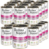 Comida húmeda premium para perros Dolina Noteci PAVO Lata 24x400g