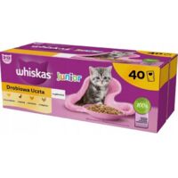 Comida húmeda Whiskas para gatitos Junior Poultry 40x85g - Comida sabrosa para gatos pequeños