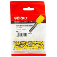 Punta de casquillo aislada TE 1,5/8 100 uds amarillo ERKO