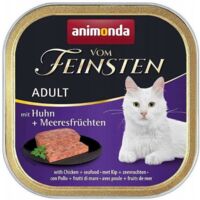 Animonda Cat Vom Feinsten Adult Comida húmeda para gatos adultos - Bandeja de 100 g - Pollo y mariscos 100 g