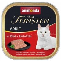 Animonda Cat Vom Feinsten Adult Comida húmeda para gatos adultos - Bandeja de 100 g - Ternera con patatas 100 g