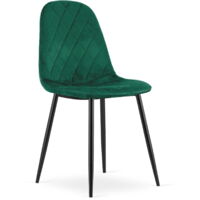 Silla ASTI - terciopelo verde oscuro x 1