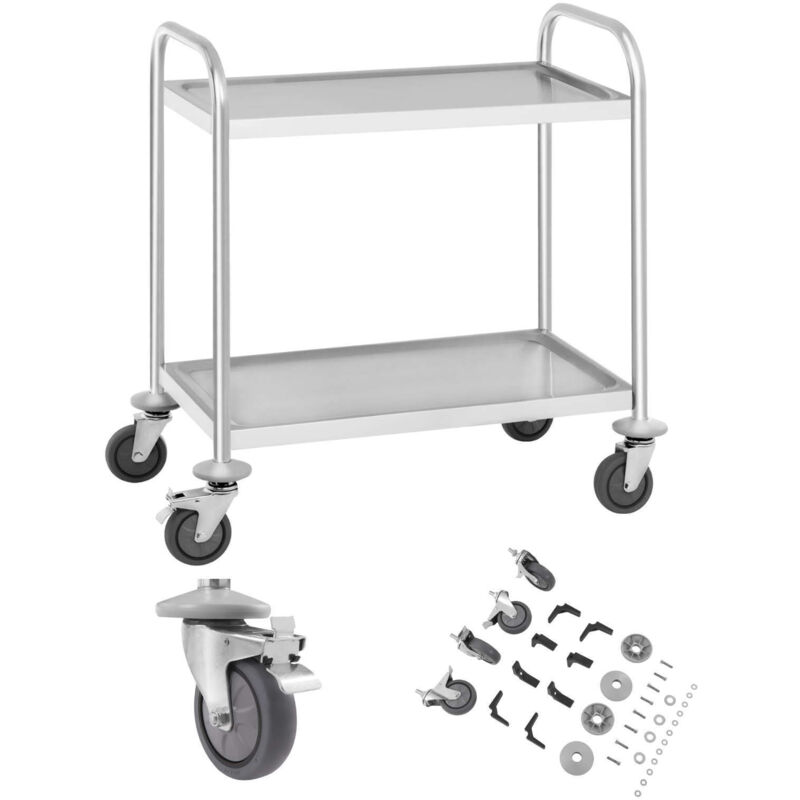 Servierwagen Transportwagen Rollwagen Küchenwagen Abräumwagen 2X50 Kg Edelstahl 13142136