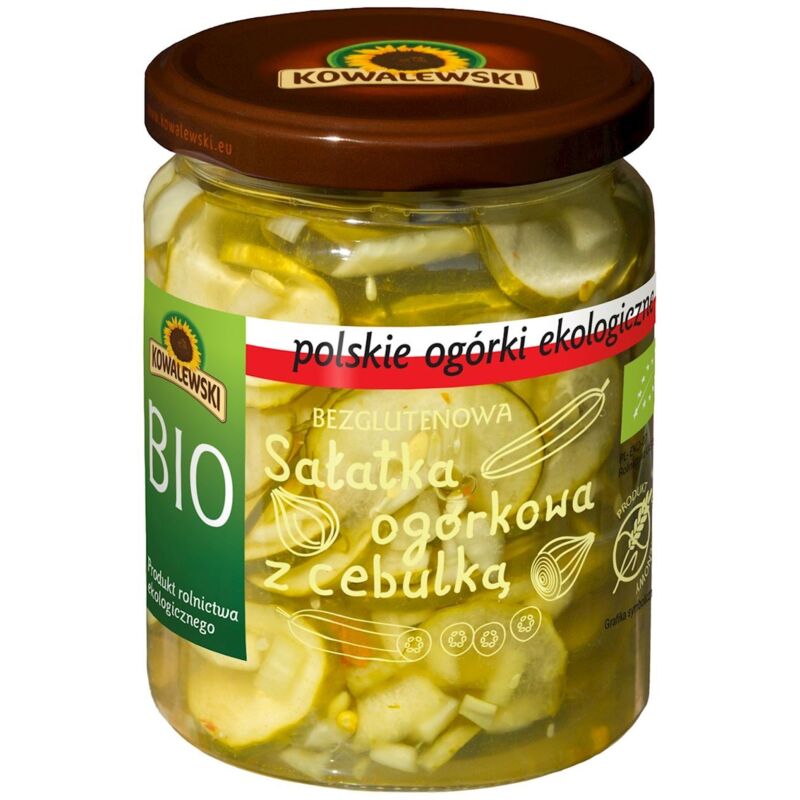 Glutenfreier Bio-Gurkensalat mit Zwiebeln 540 ml (270 g) - Kowalewski