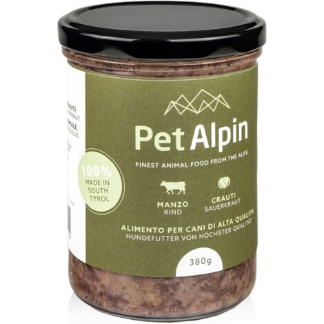 Pet Alpin: Rindfleisch und Sauerkraut in jedem Bissen – Natürliches Hundefutter 380 g (1/2)