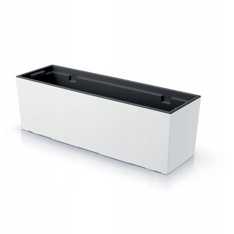 Urbi DUC600 Länglicher Blumentopf mit Einsatz Weiß