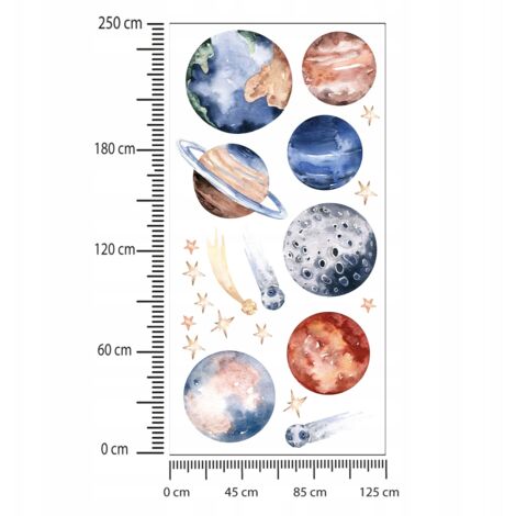Milaosk Wandtattoo Weltraum Dekoration Kinder Wandaufkleber Planeten Spiralen Deko Wandsticker Für Kindergeburtstag Partyzubehör
