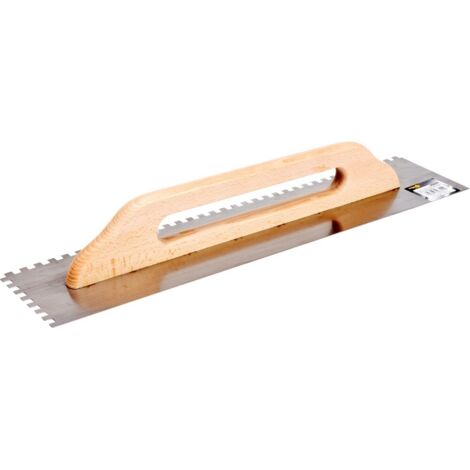 Edelstahl-Gipserkelle 580 x 128 mm, Zahnung 8 x 8 mm 06690 VOREL