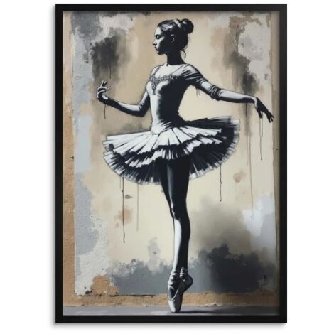 Bilder Grafiken Banksy Stil Poster für das Wohnzimmer Loft Street Art Ballerina