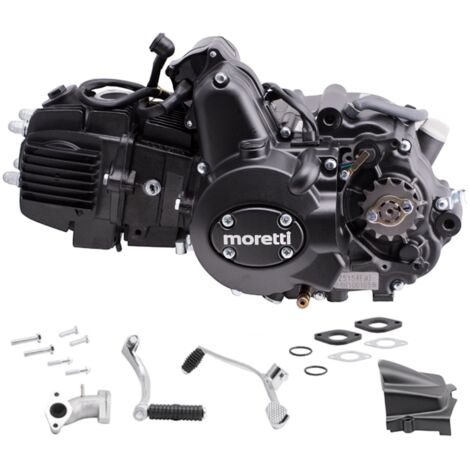 Moretti 154FMI Boxermotor, 125 ccm 4T, 4-Gang-Automatik, Schwarz (ohne Öl)
