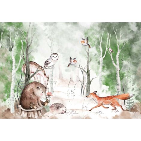 Magnetische Abdeckmatte für Heizkörper, Heizungen, Waldtiere, Forest 60x100