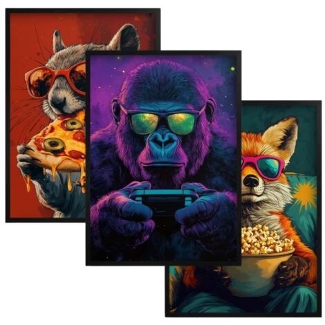 Pop-Art-Tiere für ein Jugendzimmer