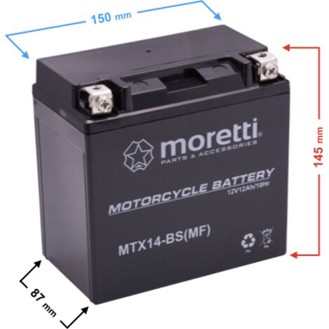 Moretti AGM (Gel) MTX14-BS Batterie (1/2)