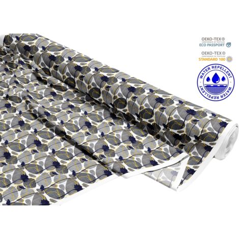 OUTDOOR DEKOSTOFFE OXFORD - Motiv Blume auf Steinen I DR105