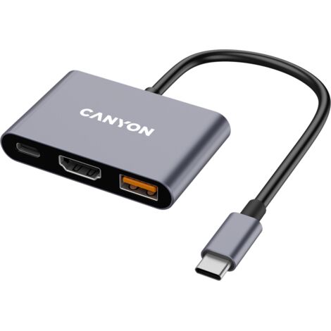 CANYON HUB DS-4 3 in 1 USB-C Grau (1/5)