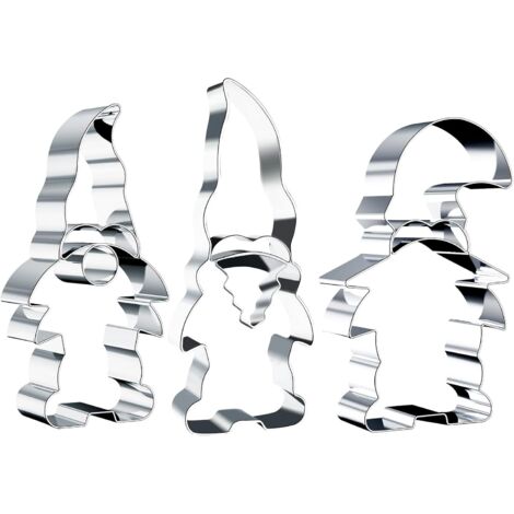 Weihnachts-Ausstechformen-Set, 3-teilig, Edelstahl, 13,5 cm