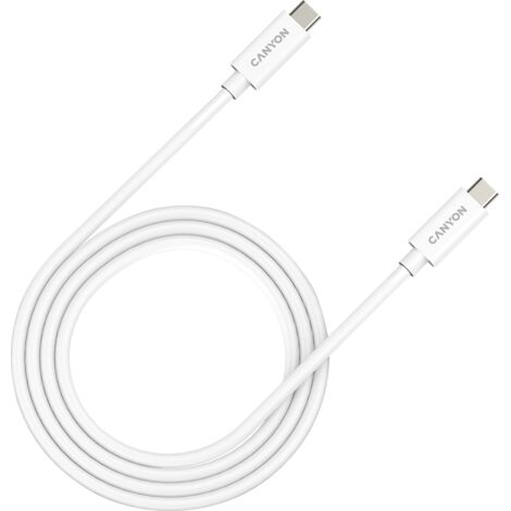 CANYON Kabel UC-44 USB-C auf USB-C 240W 40Gbps 4k 1m Weiß