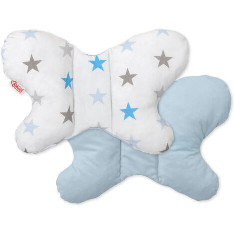 BOBONO Schmetterling Anti-Schock-Kissen - grau-blaue Sterne (1/2)