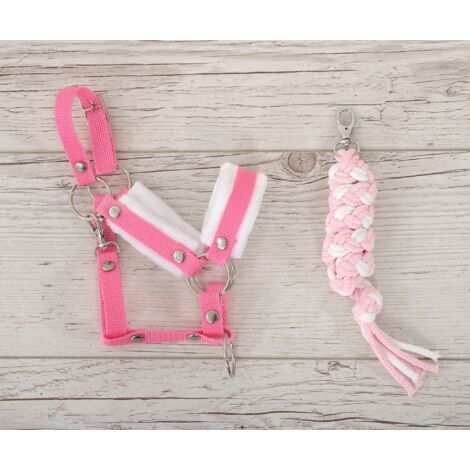 Licou Horse Guard Avec Fausse Fourrure Blanche Pour Poney - Neuf