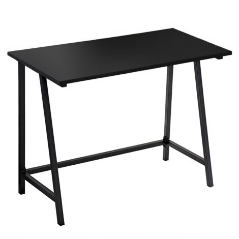 Kleiner schwarzer einfacher Industrieschreibtisch 100x50x75 VB4Bk Begryf (1/5)