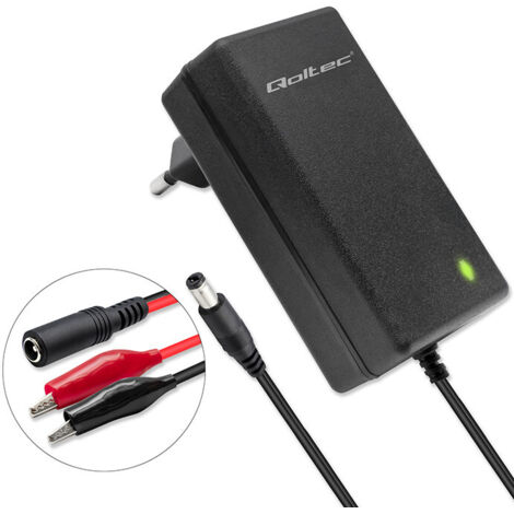 Qoltec Automatisches Batterieladegerät AGM GEL STD 6V 12V  1,5A  Gleichrichter mit LED-Anzeige