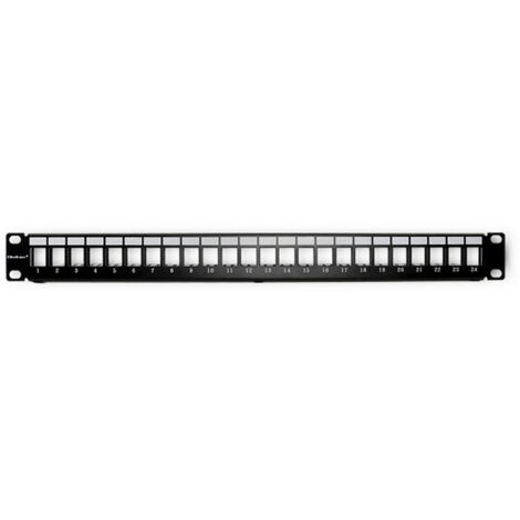 Qoltec Patchpanel RACK  24 Ports  UTP leer  Schwarz