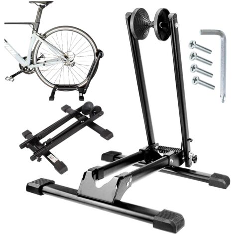 Fahrradständer, Parkposition für Hinter- und Vorderrad, stabil, klappbar, 20-27,5 Zoll